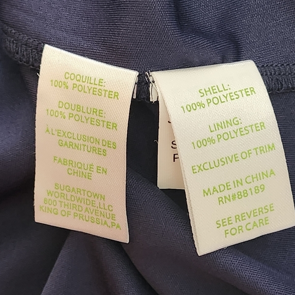 Lilly Pulitzer Mango Shift Dress True Navy Leafy Palm Lace Size M Sleeveless - Picture 6 of 12